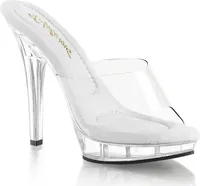 LIP-101 Damen Slipper von Fabulicious, Transparent  , EU 37, US 7