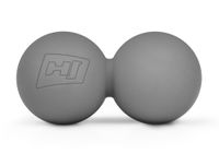 Hop-Sport Duoball Massageball für Hand, Fuß, Rücken - Faszienball für die gezielte Triggerpunkt-Massage aus Silikon – 63mm Durchmesser HS-S063DMB - Grau