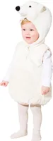 O5396-104 Kinder Eisbär Eisbärweste Eisbärkostüm Gr.104