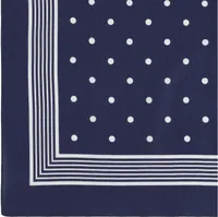 modAS Uni Vierecktuch ca. 70 x 70 cm bedruckt oder uni - Tuch als modisches Accessoires in Blau mit Punkte