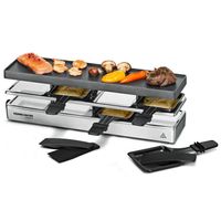 Raclette Grill RC 800 fun for 4 - 4 Pfännchen, antihaftbeschichtete Grillplatte, Parkdeck, erweiterbar auf bis zu 12 Pfännchen