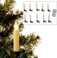 LED Weihnachtsbaumkerzen 10er-Set Christbaumkerzen kabellos Baumbeleuchtung