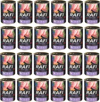 Rafi mit Kaninchen - Getreidefrei Nassfutter für erwachsene Hunde aller Rassen 800g (24-er pack)