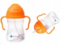 b.box Hrnček so slamkou oranžová 240 ml