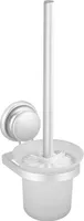 MSV® WC-Bürste ohne Bohren, Toilettengarnitur mit Mega-Saugnapf, Aluminium