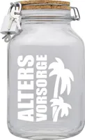 Spardose Geld Geschenk Ideen Alters Vorsorge Transparent Größe XXL 3 Liter