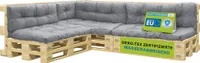 Pillows24 - Polštáře na palety odolné proti vodě a UV záření - SADA 8 | polštáře na europalety 120x80 - paletový nábytek - venkovní/venkovní, šedá