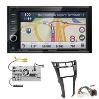 Kenwood DNR3190BTS 2 DIn Autoradio Navigation mit Apple CarPlay Bluetooth USB HDMI für Toyota Yaris schwarz ohne OEM Navi
