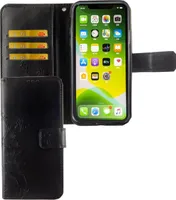 Etui ochronne na telefon komórkowy Apple iPhone 11 z klapką i miejscem na kartę, czarne