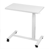 Laptoptisch Notebooktisch Rolltisch Betttisch Pflegetisch mit Rollen und Bremsen hoehenverstellbar Weiß