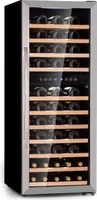Klarstein vinotéka, slim, sklenené dvere, 2 zóny, LED, 5-18 °C, 73 fliaš