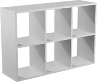 SKXMobel Standregal Würfelregal, Weiß Regal Bücherregal, Lagerregal aus Naturholz, Schlafzimmer Büro Regal 100x67,4x30 cm