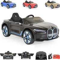 Moni Kinder Elektroauto BMW i4 MP3 EVA-Reifen Fernbedienung Lichter bis 30 kg schwarz