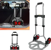 ACXIN Klappbare Transportkarre Handkarre Rucksack Trolley Gepäckwagen mit Ausziehbarem Griff Belastbar bis 60 kg Sackkarre