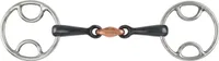 Shires - Doppelt gebrochene Trense ER726 (5,5 in) (Schwarz)