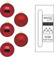 Weihnachtskugeln 20 Stk 6cm Ochsenblut