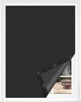WOLTU Verdunklungsrollo ohne Bohren, mit Saugnäpfen, Schwarz, 130 x 200 cm