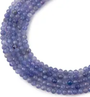 Korálky z minerálu Tanzanit 3mm broušené - 18 cm