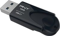 PNY Attache 4, 128 GB, USB Typ-A, 3.2 Gen 1 (3.1 Gen 1), 80 MB/s, Ohne Deckel, Schwarz