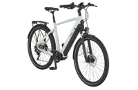 Prophete Entdecker 5.0 Herren Trekking E-Bike 28" – AEG 250W Mittelmotor, 220 km Reichweite, Shimano Deore 10-Gang, Hydraulische Scheibenbremsen, Integrierter Li-Ion Akku, Grau/Schwarz