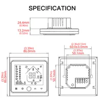 Inteligentní termostat Intellight Regulátor teploty 5A vodní podlahové vytápění pro domácnost Bez Wi-Fi - bílý