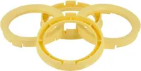 zentrierringe 63,3 -> 58,1 mm Kunststoff gelb 4 Stück
