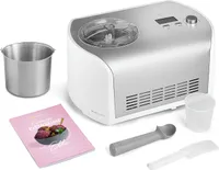 SPRINGLANE Eismaschine Elli 1,2 L mit selbstkühlendem Kompressor 135 W inkl. Edelstahl Zusatzbehälter inkl. Rezeptheft