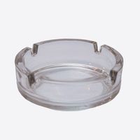 Glas Aschenbecher Aschen-Becher klassisches rundes Design Ø 10,5 cm transparent