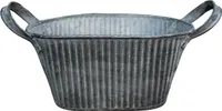Blumentopf oval geriffelt