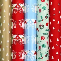ZLATÝ WINTERTIME baliaci papier na Vianoce - 200 x 70 cm - 3 rolky
