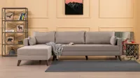 Hanah Home, Bella- BLC1512, Sahne, Schlafsofas, Rahmen: Holz / MDF