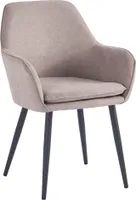 Kondela Jedálenské kreslo Ilkom - sivohnedá (taupe) / čierna