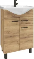 DomoDomo koupelnová skříňka s umyvadlem dub craft 55 cm Mea