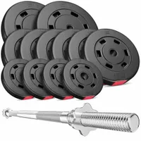 Hop-sport Sada závaží 69kg | Činkový set s jednou tyčí | Nastavitelné činky