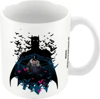 Batman - Kaffeebecher "Arkham" PM11502 (Einheitsgröße) (Weiß/Schwarz/Pink)