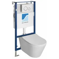 AVVA Spülrandloses Wand-WC mit UP-Spülkasten, weiß