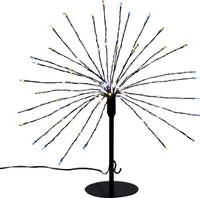 Northpoint LED Eiskristallleuchte 90 LEDs Ø50cm für Innen und Außen mit Timerfunktion 10m Kabel Batteriebetrieben schwarz warmweiß+kaltweiß
