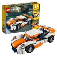 LEGO 31089 Creator Rennwagen, Speedboot oder klassischer Rennwagen, 3-in-1 Bauset, Fahrzeuge für Kinder ab 7 Jahren
