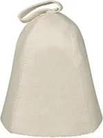 Saunahut HELL aus Filz (Filzkappe, Saunamütze)