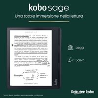 Kobo Rakuten Kobo Sage - 20,3 cm (8 Zoll) - E Ink Carta - 1440 x 1920 Pixel - CBR - CBZ - HTML - MOBI - PDF - RTF - TXT - ePub - BMP - GIF - JPEG - PNG - TIFF - 32 GB