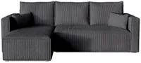 BroMARKT Ecksofa TOP Schlaffunktion Bettkasten L-Form Dunkelgrau