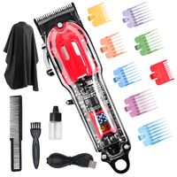 7Magic Haarschneider, Professionelle einstellbare elektrische Haarschneidemaschine, USB aufladbares multifunktionales Haarschneideset, Schwarz