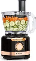 Klarstein Luca Multifunktionsmixer Standmixer Zerkleinerer Küchenreibe Saftpresse Food Processor, 1000 Watt, stufenlos, 6 Modi, BPA-frei, 3 Liter, 3 l Messbecher, Spatel, Schwarz
