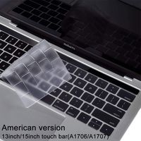 Ultra Dünn Tastaturschutz Kompatibel mit MacBook Pro mit Touch Bar 13/15 Zoll(A1706/A1990/A1707) Transparente Haut