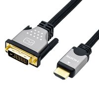 ROLINE Monitorkabel DVI - HDMI, ST-ST, dual link, schwarz / silber, 1,5 m