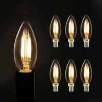 ZMH 6ER LED Glühbirne Vintage E14 Glühlampe Warmweiß 2700K LED Klar Kerzenlampe für Haus Café Bar Restaurant