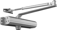 Samozamykacz Samozamykacz automatyczny do użytku komercyjnego lub prywatnego do drzwi o wadze do 120 kg Samozamykacz prętowy z odbojnikiem hydraulicznym Obudowa z odlewu aluminiowego Srebrny