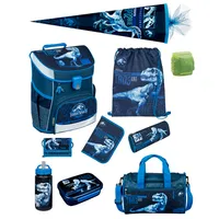 JURASSIC WORLD DINOSAURIER Schulranzen Scooli Campus Fit 10-teiliges Set mit Sporttasche und Schultüte