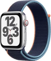 Apple Watch SE (44 mm) GPS+4G so športovou slučkou strieborné/tmavomodré s Retina displejom
