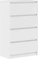 vidaXL Kredens biały wysoki połysk 60x35x98,5 cm materiał drewnopochodny